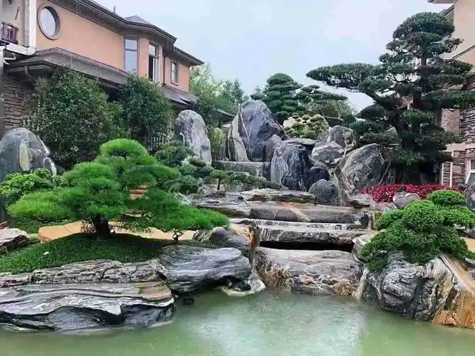 专注别墅庭院鱼池假山水系承包建造 泰山石假山 过滤池流水雾化