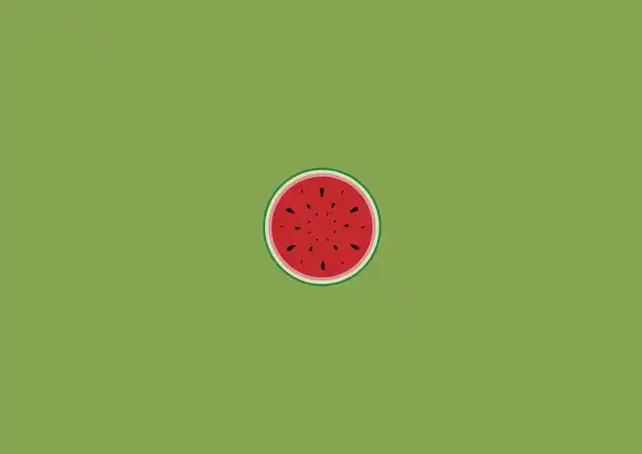 夏日 大西瓜 简约对称壁纸
