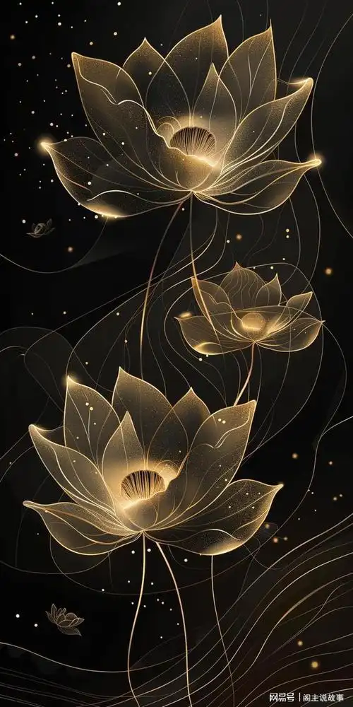 金莲夜遇好运将至绝美手机壁纸快来下载迎接好运吧