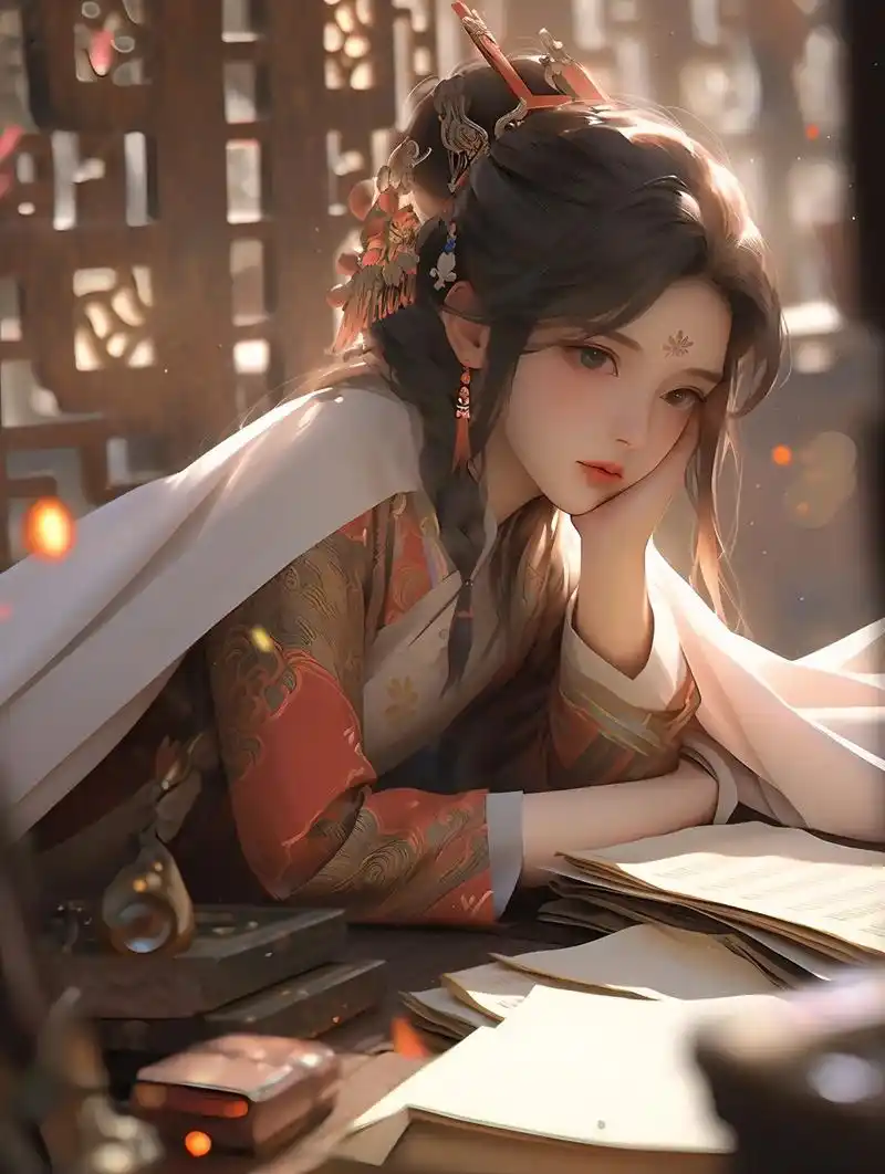 梦幻纸笺,书香伊人.#古风 #国风古韵 #二次元 #古风头像 - 抖音