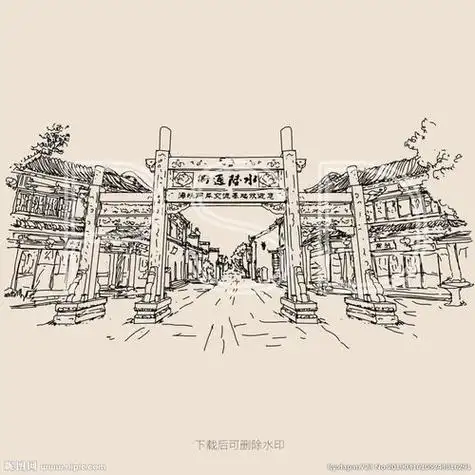 古城简笔画古城简笔画图片大全