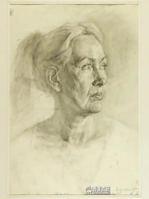 一组俄罗斯人物肖像素描画欣赏