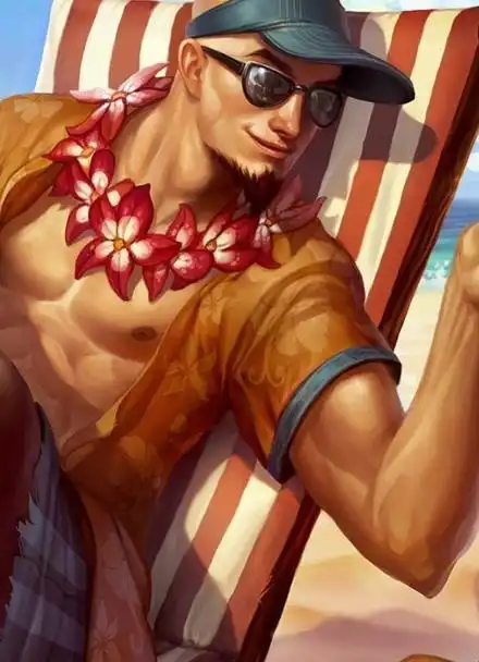 英雄联盟手游盲僧泳池派对皮肤预览