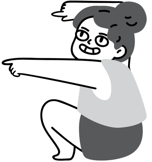 人物搞笑猎奇趣味姿势漫画插画元素搞笑动作