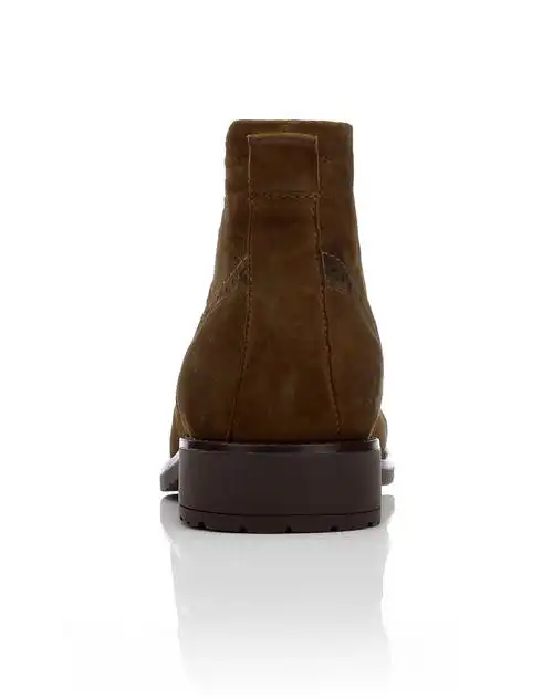 暗棕色商务休闲牛皮棉靴