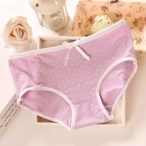 热销礼盒可爱全棉小爱心低腰女式内蝴蝶结性感女士三角裤爆款包邮