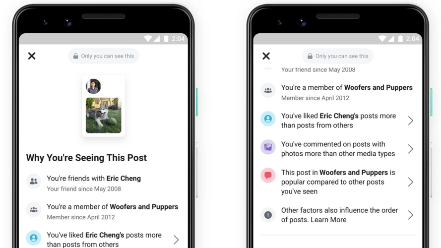 脸书宣布将推出新功能,让用户一键明了动态消息背后的演算法则.