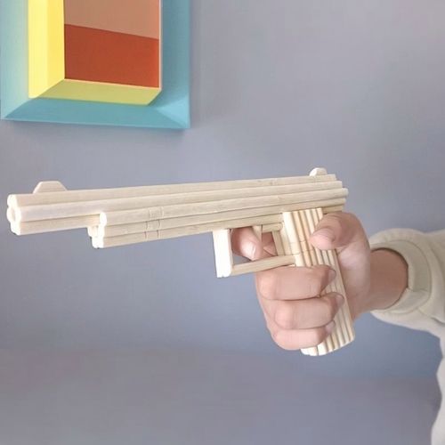筷子diy制作枪模型通用学生手工作业玩具儿童游戏亲子互动成品