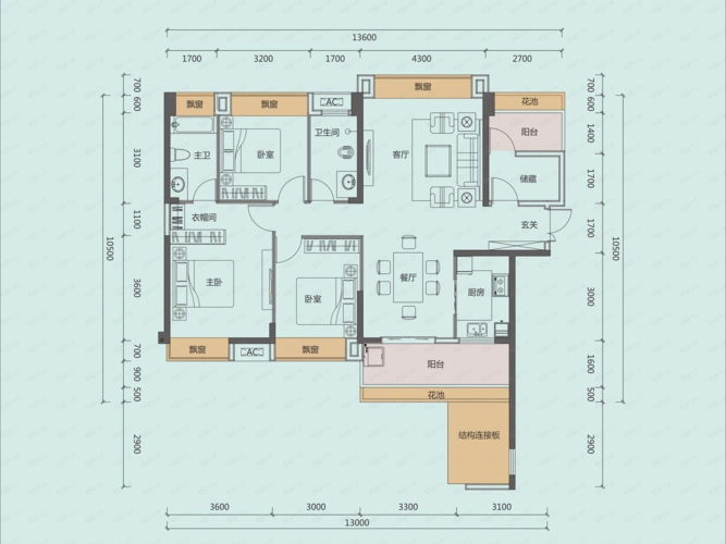 光辉一品2栋a户型户型图