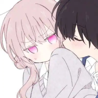 可爱的动漫头像萌萌情侣一男一女一见自难忘闲了