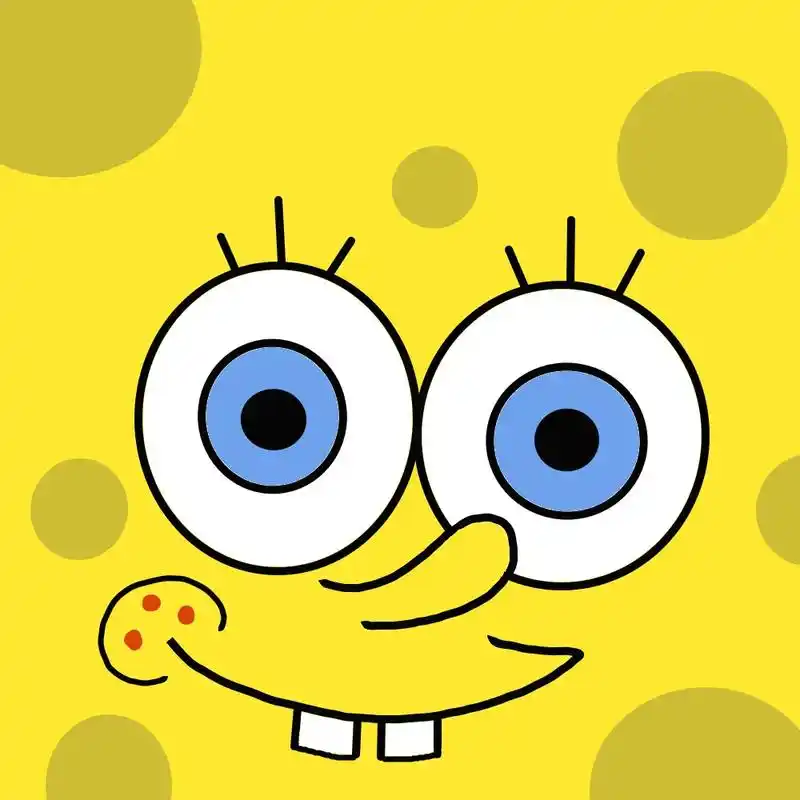 给大家分享一组自己画的海绵宝宝里的人物,可以做头像or朋友圈 - 抖音