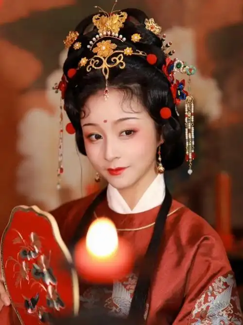 明制婚服造型分享汉服汉婚发型记录