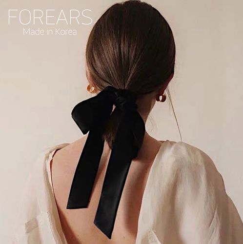 秋冬慵懒蝴蝶结头绳法式飘带发绳丝绒弹力发圈简约百搭扎发发饰女