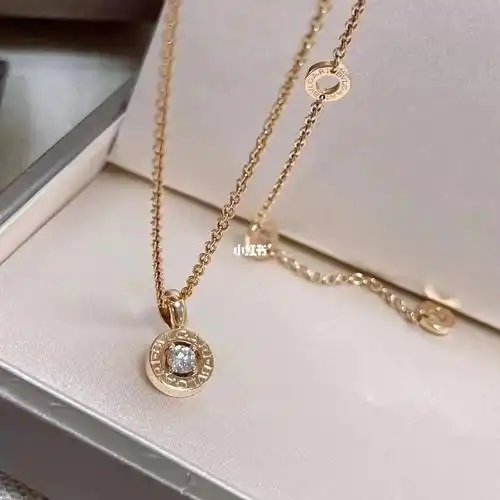 左右专柜价格:36500名古汇现价901xxxx··宝格丽 圆形钻石单钻项链