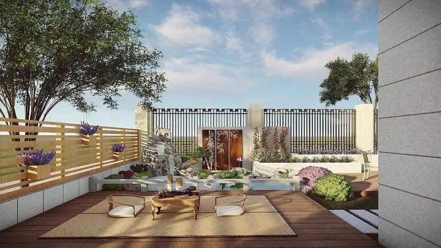 70平新中式禅意庭院设计