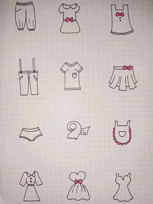 简笔画打卡第267天衣服裙子简笔画