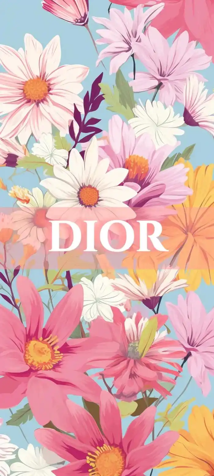 迪奥dior粉色小雏菊手机壁纸全面屏壁纸.#手机墙纸 #好看 - 抖音