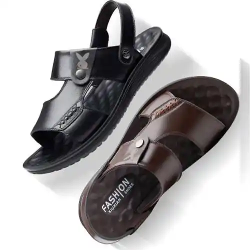 纯牛皮男士凉鞋夏季新款沙滩凉鞋