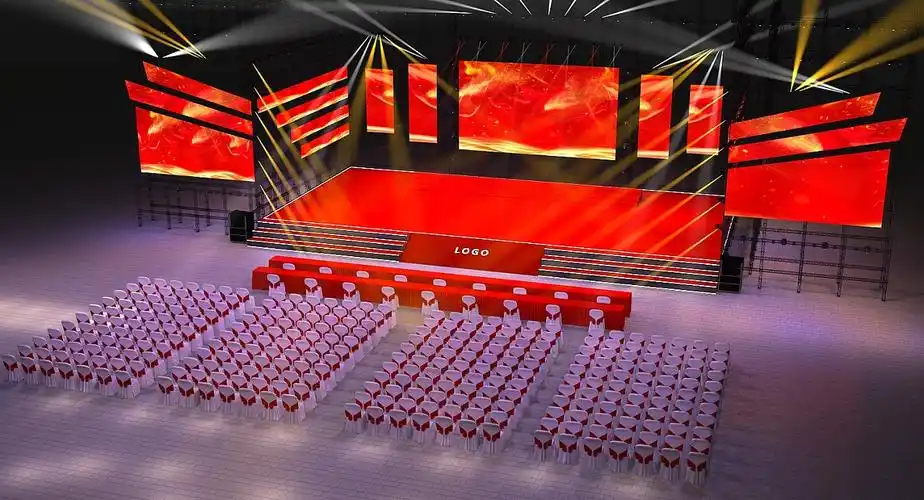 红色文化舞美效果图设计