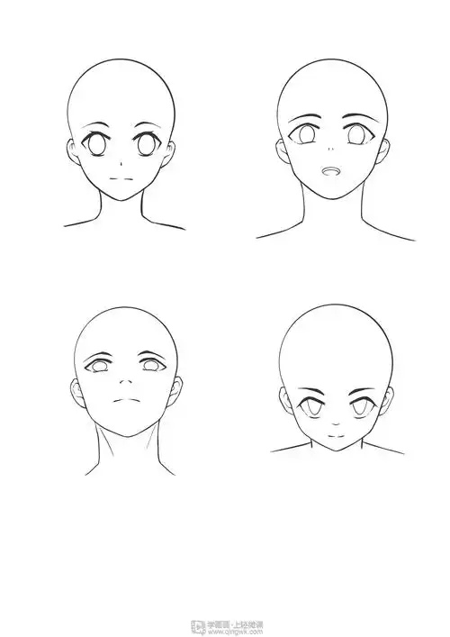 学员作业:动漫人物头部仰视,俯视的画法训练 - 轻微课