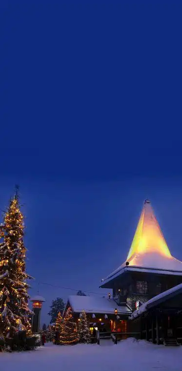 4k手机竖屏分辨率1176x2400圣诞节 夜晚蓝色天空壁纸