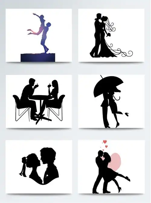 作品主题是 情人节素材情人剪影,编号是9128278,格式是psd ,建议使用