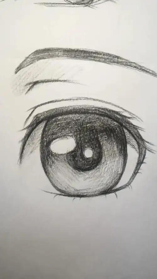 素描动漫眼睛