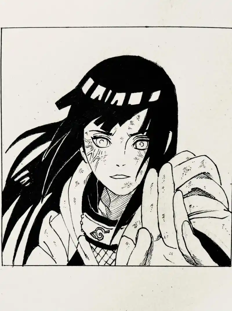 "雏田永远爱着鸣人君"#绘画过程 #动漫手绘 #火影忍者#雏 - 抖音