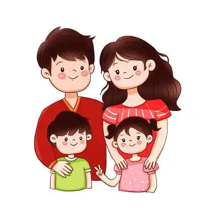 幸福一家四口558343全家福卡通一家四口q版头像温馨幸福手绘213431/ 1