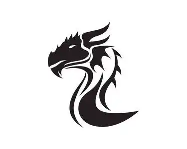 龙动物标志和符号图标模板应用程序照片