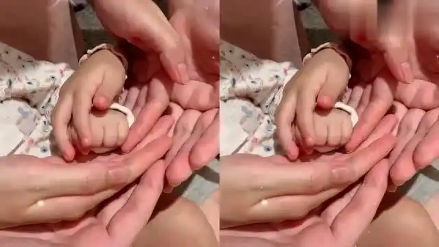 官宣!陈赫分享视频二胎得女 一家四口大手拉小手温馨甜蜜