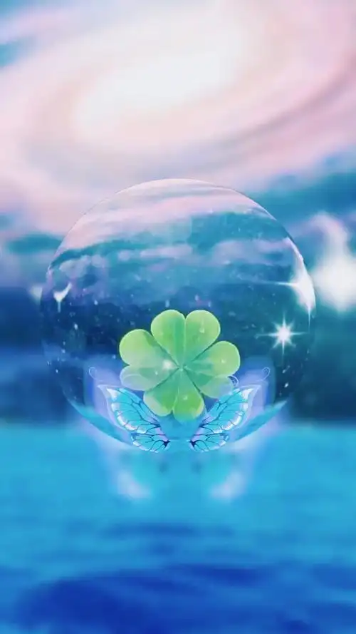 十万分之一的几率你能刷到这株幸运四叶草,必定有情人终成眷属.