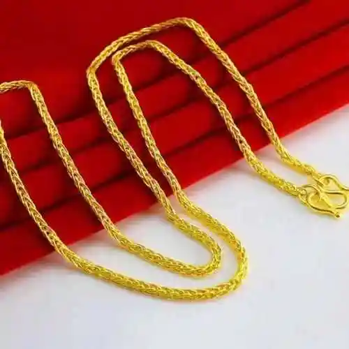 免税正品男女真金项链肖邦链真金项链时尚百搭款锁骨链结婚首饰