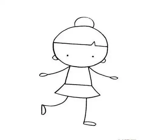 画好漂亮可爱画简单的简笔画女孩卡通动漫可爱女生简笔画女生全身画