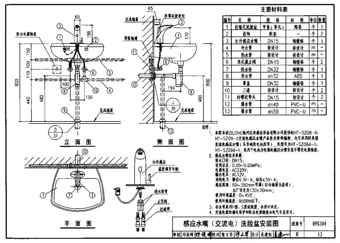 09s304 卫生设备安装图集-01