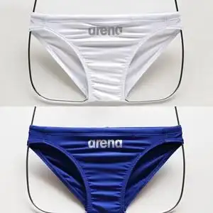 男士三角泳裤纯色