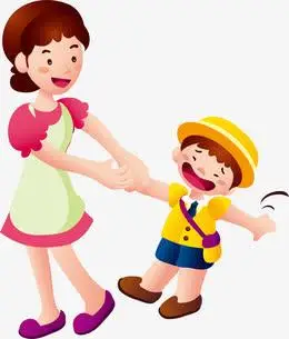 卡通儿童嬉闹插画矢量图