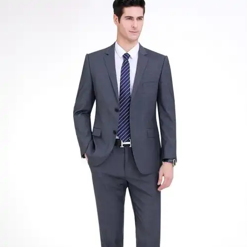 正品牌高端中年男士西装套装正装婚礼羊毛爸爸装结婚商务休闲西服