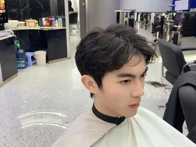 男士韩系中分纹理烫