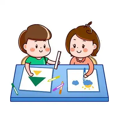 幼儿画画的卡通图片