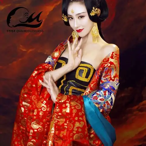 古装华丽大气奢华华千新款皇后贵妃演出服影楼民族服装