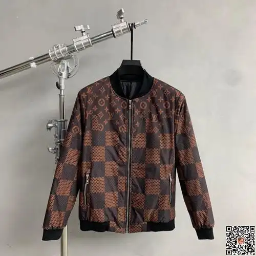 lv男士防水外套价格 lv印花棉服夹克_lv_世纪奢品