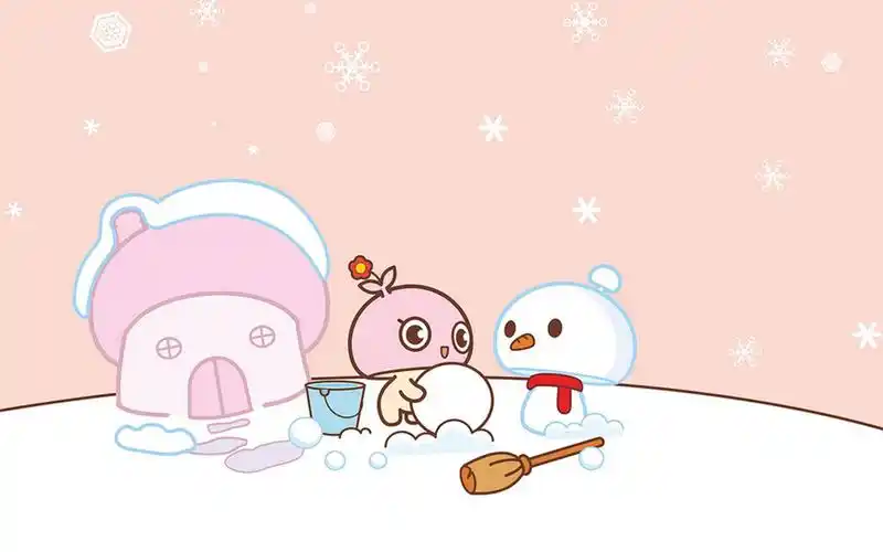 可爱卡通蘑菇点点唯美图片桌面壁纸