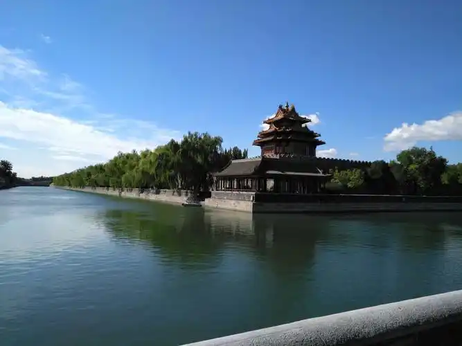 北京故宫护城河一角,太美了