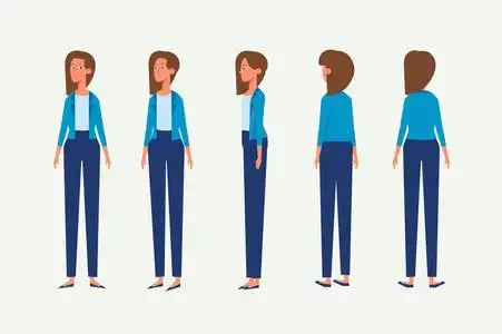 正面, 侧面, 背面, 3/4 视图照片