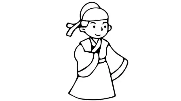 古装男孩简笔画古代人简笔画