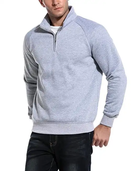 季度拉链运动衫男士羊毛帽衫高领毛衣套头衫空白夹克批发阿里巴巴网上