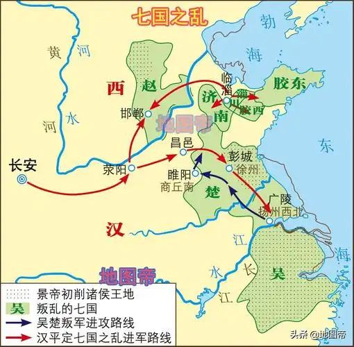 中国汉朝地图全图高清版西汉和东汉地图