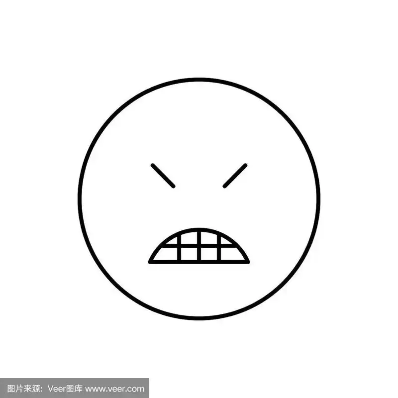 简单的线条,轮廓向量表达的情绪图标,用户界面和用户体验,网站或手机