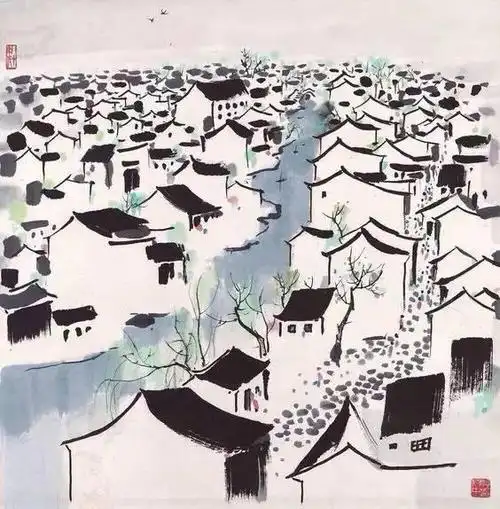 大师吴冠中的水彩画:横跨中西之间,古今之间,有大美境界